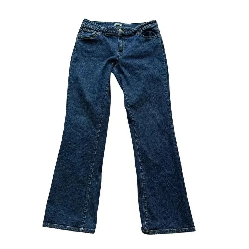 Garnet Hill Dark Wash Blue Bootcut Cotton Spandex Y2K Tall  Jeans SZ 10 #2022